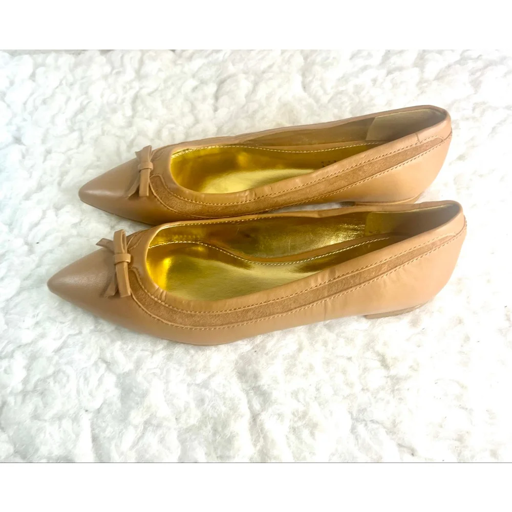 Lauren Ralph Lauren Tan Suede Leather Slip on Flats Women Size 5.5B
